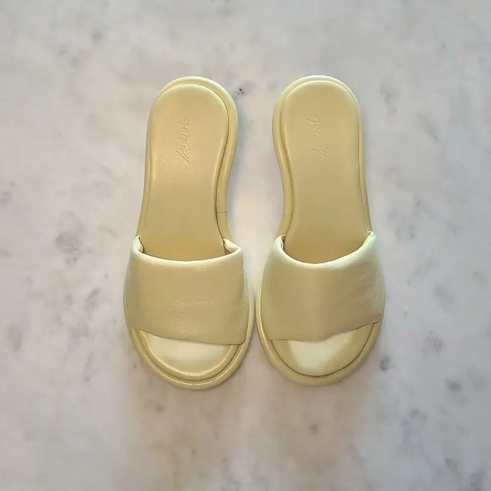 Marsèll Spilla Sandola Leather Kitten Heel Pale Green 38 NIB